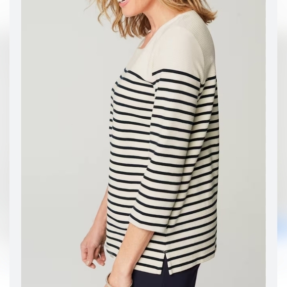 J Jill Wearever Ottoman Square-Neck Top - Picture 1 of 8